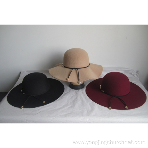 Women's Faux Wool Felt Church Hats--YJ78